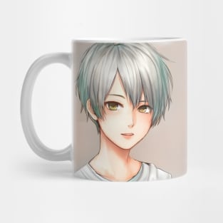 Green hair tomboy anime girl Mug